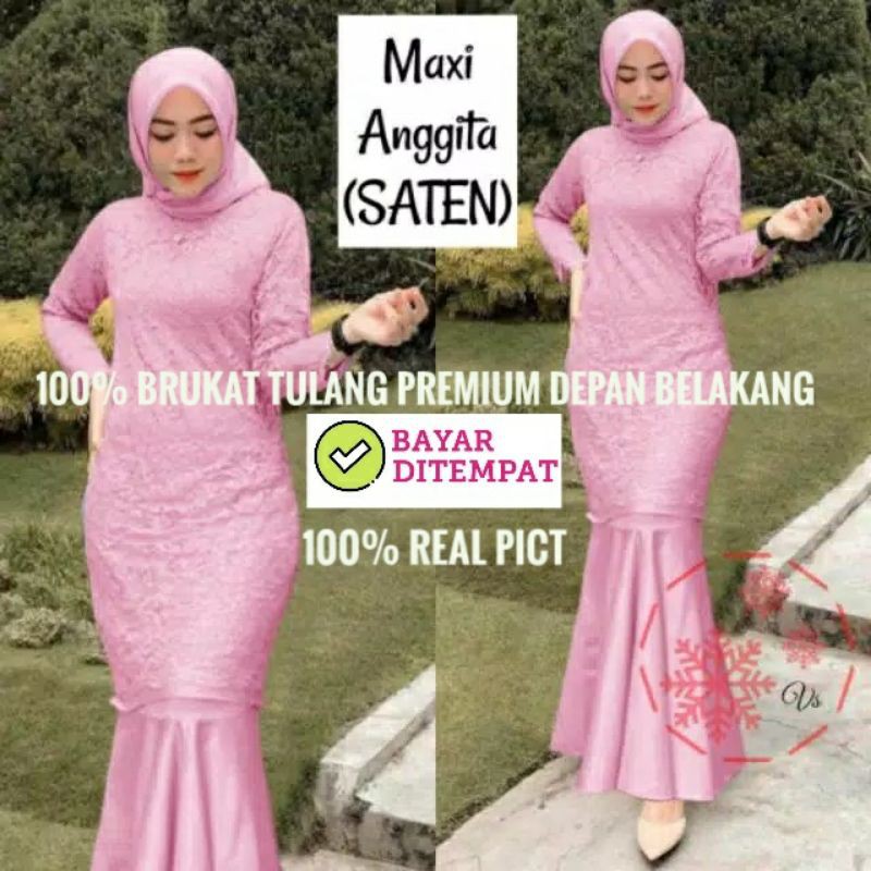 Gamis Brukat Mewah Baju Pesta Busui Anggita Devisila