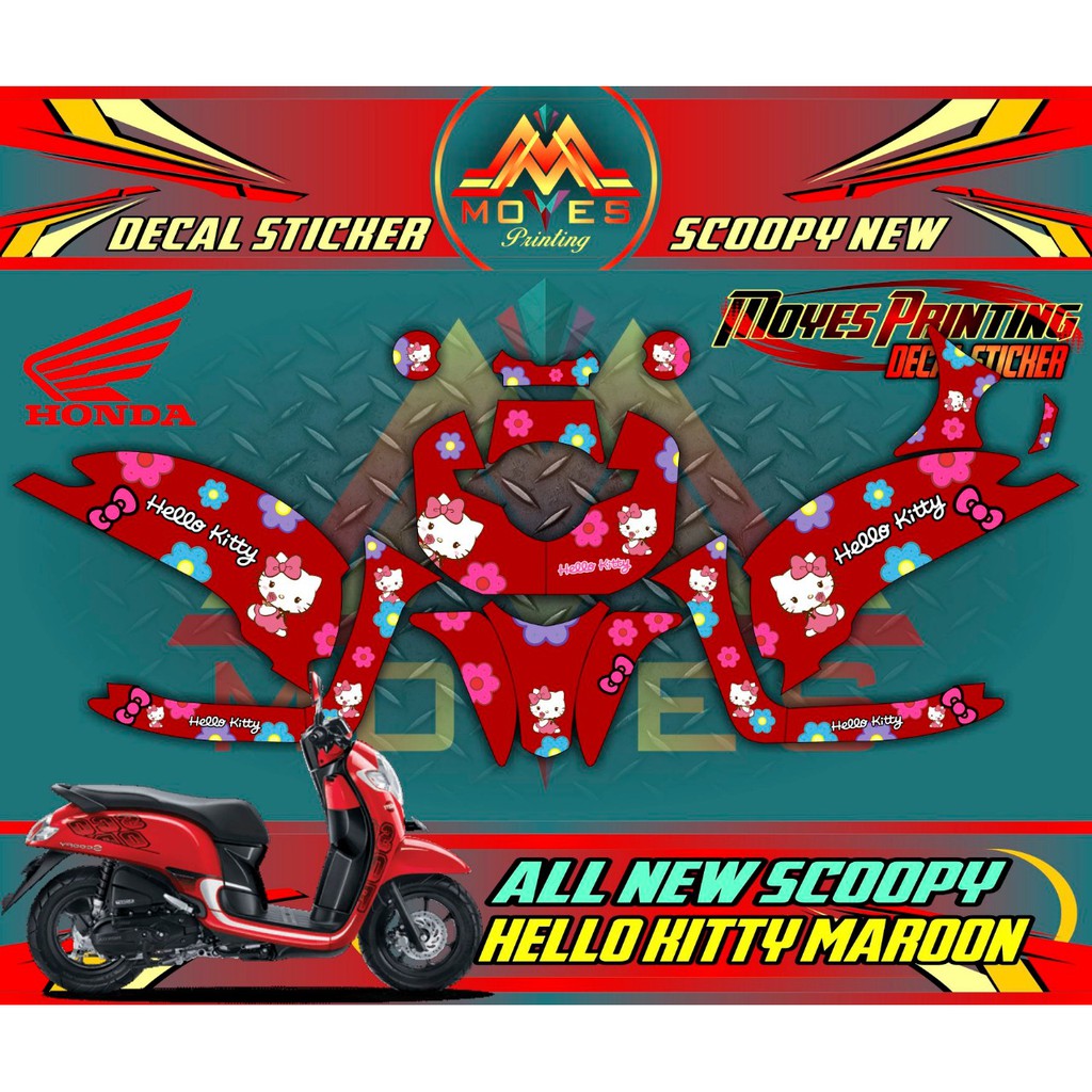 Decal All New Scoopy 2018 2020 Decal Stikr Motor Scoopy motif Vareasi Doraemon