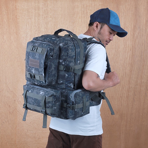 Backpack Semi Carrier Tas Ransel Gunung Army Ransel Taktikal Abu 735