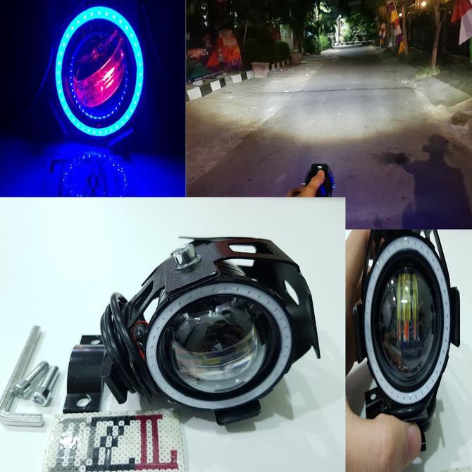 NEW LAMPU TEMBAK LED U7 CREE 4D LENSA TRANSFORMER SINAR PROJIE HID