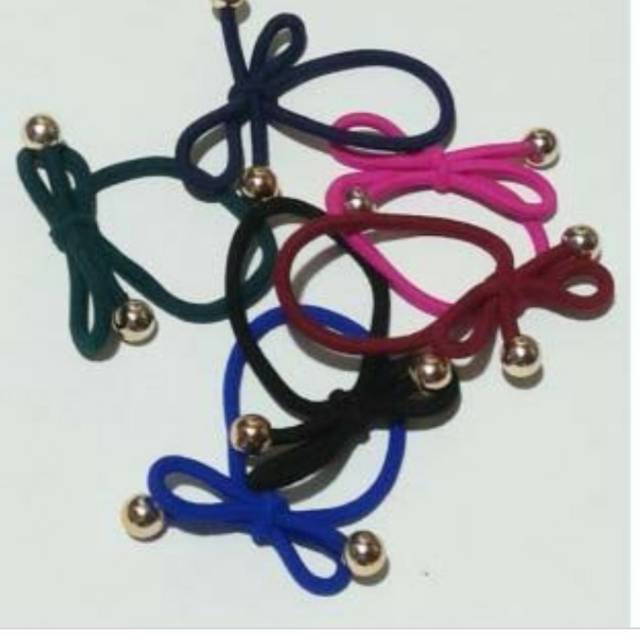 IKAT RAMBUT KOREA Kuncir Gelang Korea model pita warna warni Fashion Korea