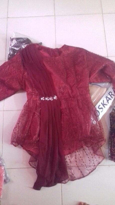 Spesial Promo New Collection | Nyk Batik - Batik Couple Kresna Slendang Payet Homemade Maron