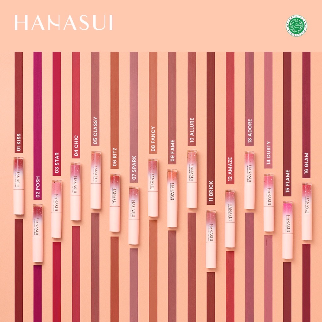 HANASUI Mattedorable Lip Cream Boba Edition Indonesia / Make Up Lipstick Matte / Tint Stain / Micellar Setting Spray Serum Cushion Loose Powder Blush Eyeshadow Mascara Pencil Liner Pen / Skincare Acne Flawless Body Spa Sunscreen Hair Mask / Paket Set Men