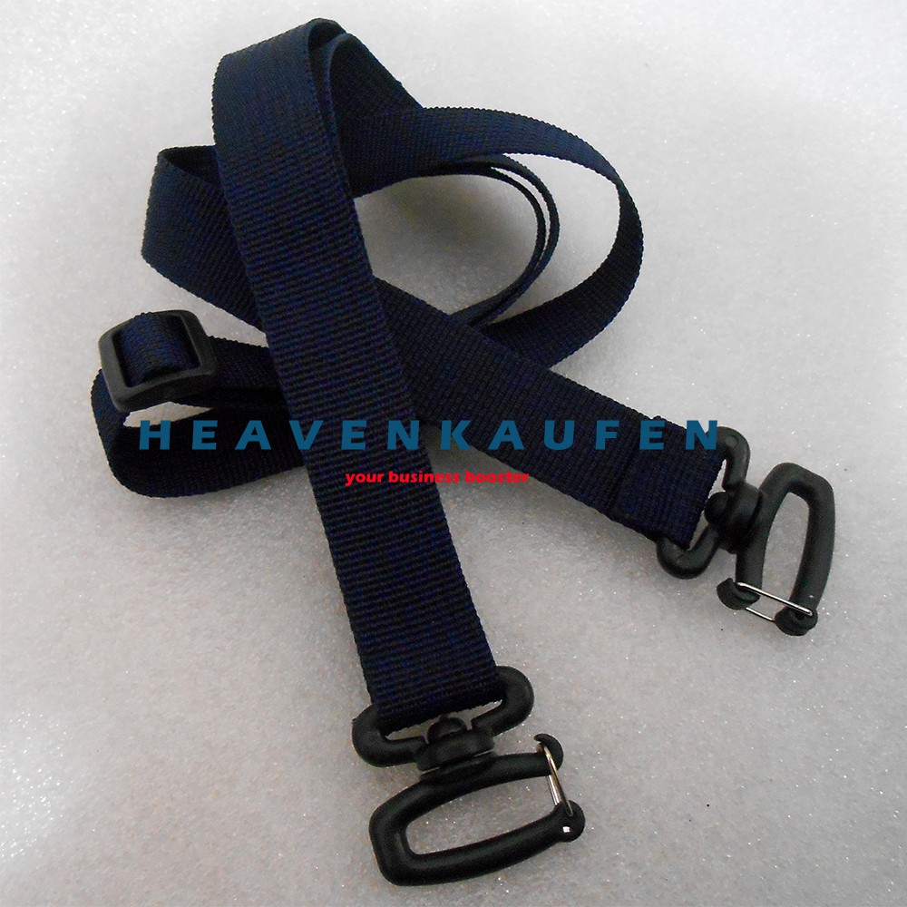 Strap Tas Tali Selempang Slempang Tas Pria Lebar 2,5 cm Warna Biru Navy Dongker Kait Bentuk Huruf S