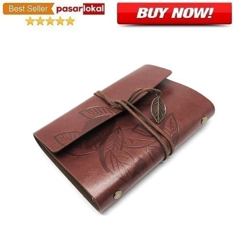 

PL - Buku Catatan Binder Kulit Retro Leaf Kertas A5 Brown