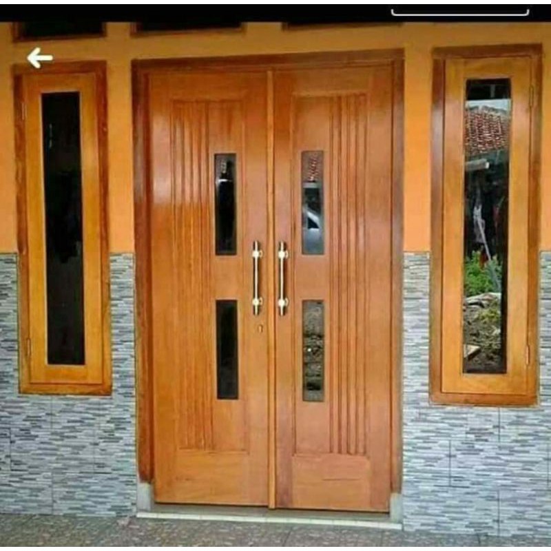 Pintu 2 Daun / Kali ini kita membuat daun pintu tanpa rangka, kayu jati