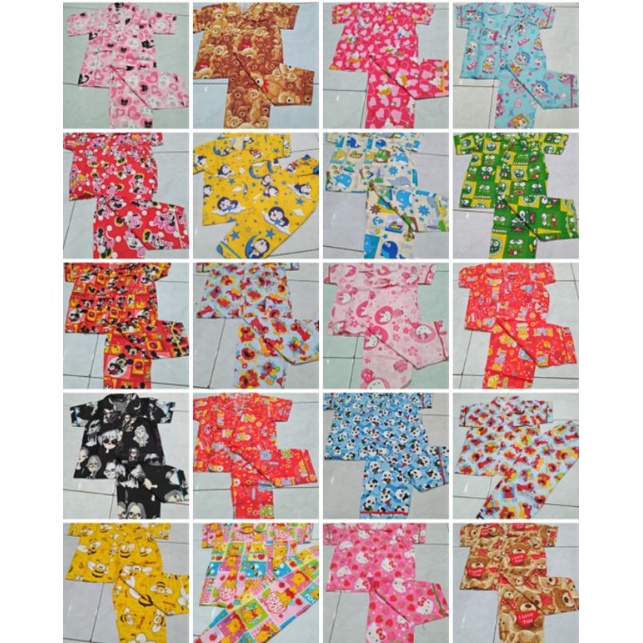 piyama anak perempuan,laki-laki  /baju tidur anak 1-5tahun/ piyama anak bisa pilih motif