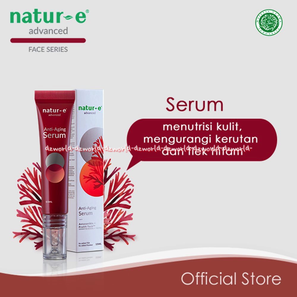 Natur-e Advanced Anti Aging Serum 15ml membantu menyamarkan Kerutan atau Garis Halus Natur E Nature