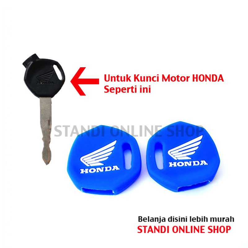 Kondom Kunci Silikon Kunci Keyshirt Motor Honda PCX Vario Murah Biru