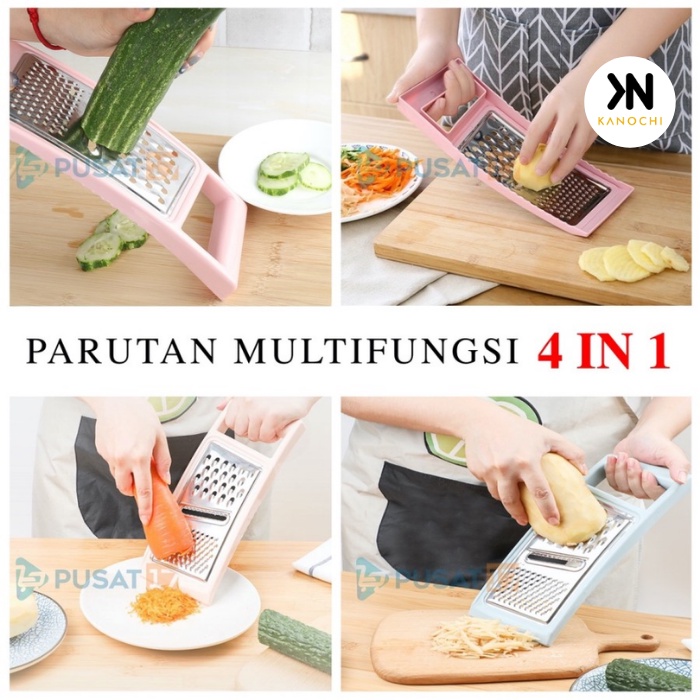 PARUTAN DAPUR SERBAGUNA 4IN1 STAINLESS PARUTAN SAYUR WORTEL KENTANG