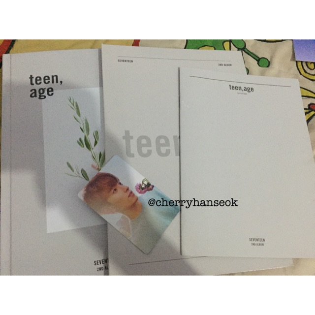 Seventeen TEEN AGE (white ver) album + pc