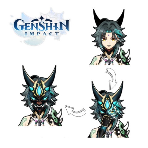 Sticker Lenticular/3D Motion/Moving Sticker - Genshin Impact