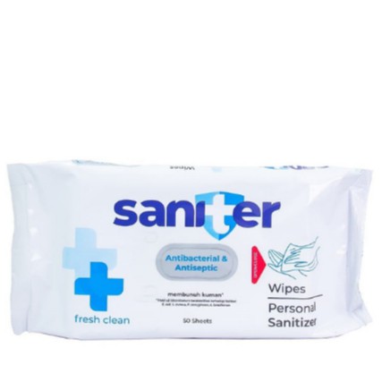 Saniter Antibacterial & Antiseptic Wipes - Tisu Basah Saniter/MURAH ORIGINAL BPOM