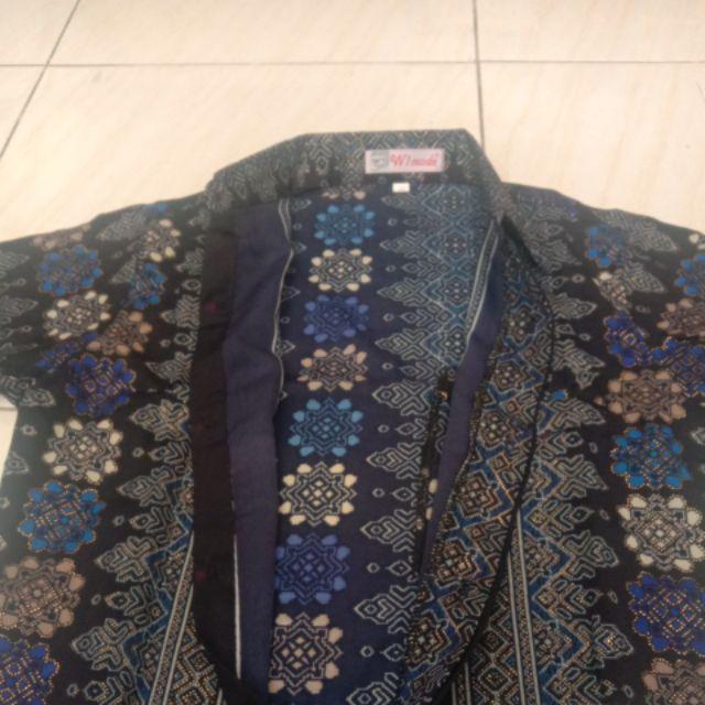 Kemeja Hem Batik Anak Motif Toraja Navy Baju Atasan Laki-laki Trend Modern