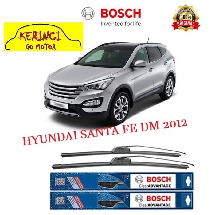 WIPER BOSCH CLEAR ADVANTAGE HYUNDAI SANTA FE DM 2012 26&quot; &amp; 14&quot; SET