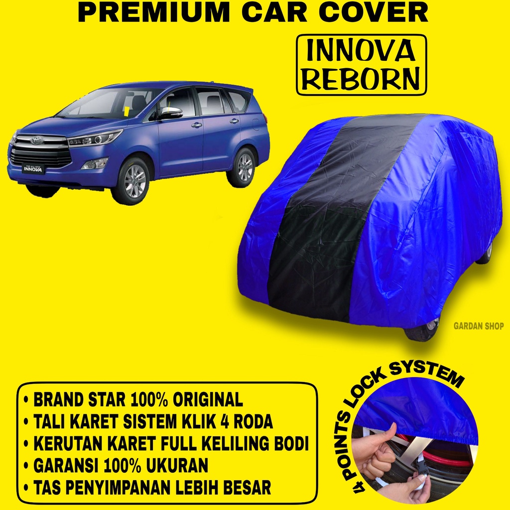 Body Cover INNOVA REBORN BIRU HITAM Penutup Bodi Mobil Innova Reborn Waterproof PREMIUM