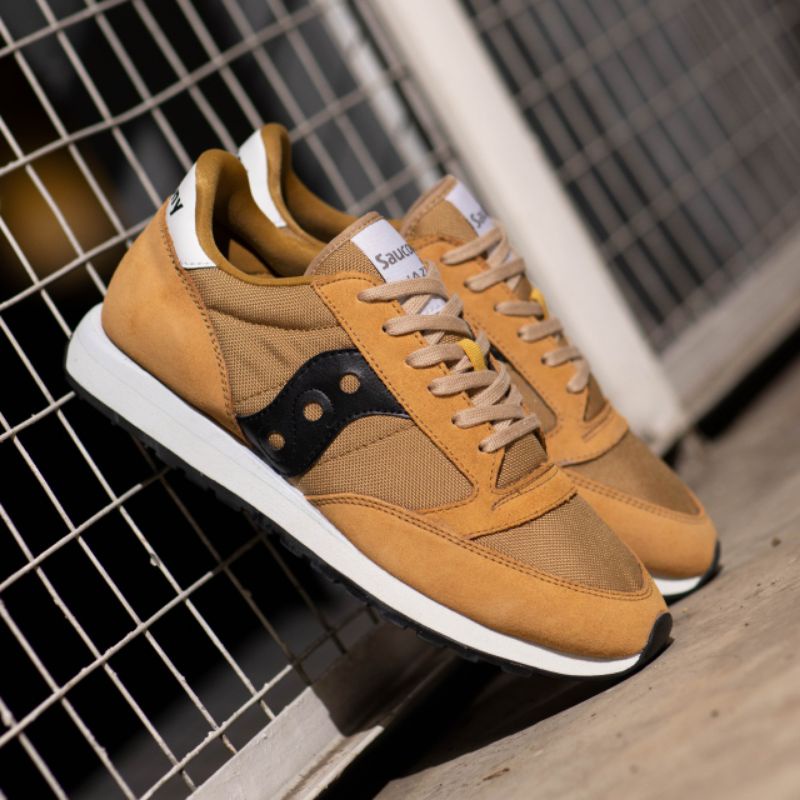 SAUCONY JAZZ VINTAGE BROWN BLACK - SEPATU PRIA ORIGINAL
