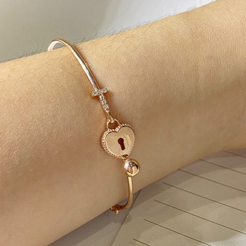 Banyak motif yaa Gelang bulat anak dan dewasa emas asli 750 75 17k rosegold infinity love kaku kawat bola permata panah pita bow ribbon keylock oval tangan aesthetic korea gold 3 4 gram gr g