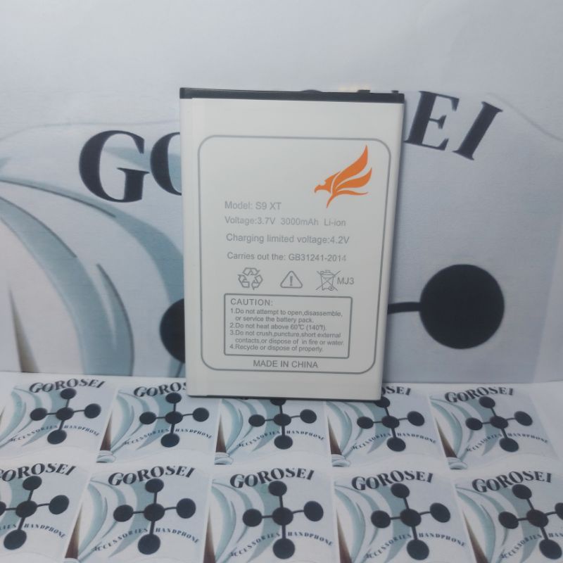 baterai battery batre bat MAXTRON S9 XT Original Oem battery Panjang : 8,9cm Lebar : 6cm