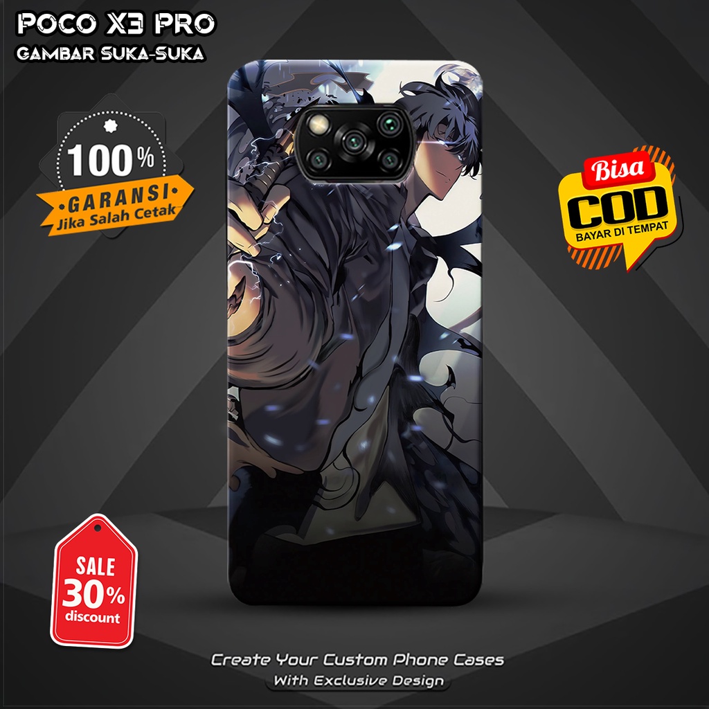 Case Custom Poco X3 Pro  Kualitas High Grade Anime / Banyak Pilihan Bahan / Luxury Glass Case Poco X