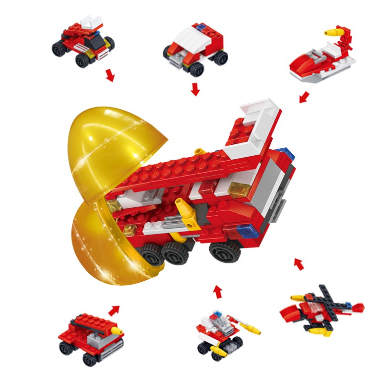 Mini Brick Block Aneka Fire Fighter Berkemasan Telur