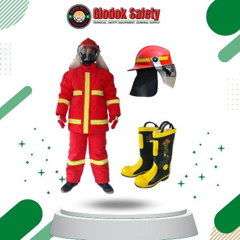 Baju pemadam kebakaran safety 1 set/baju pemadam kebakaran komplit