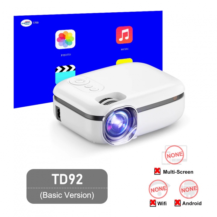 B31 TD92 Mini Projector 1080P Support 3800 Lumens - Basic Version