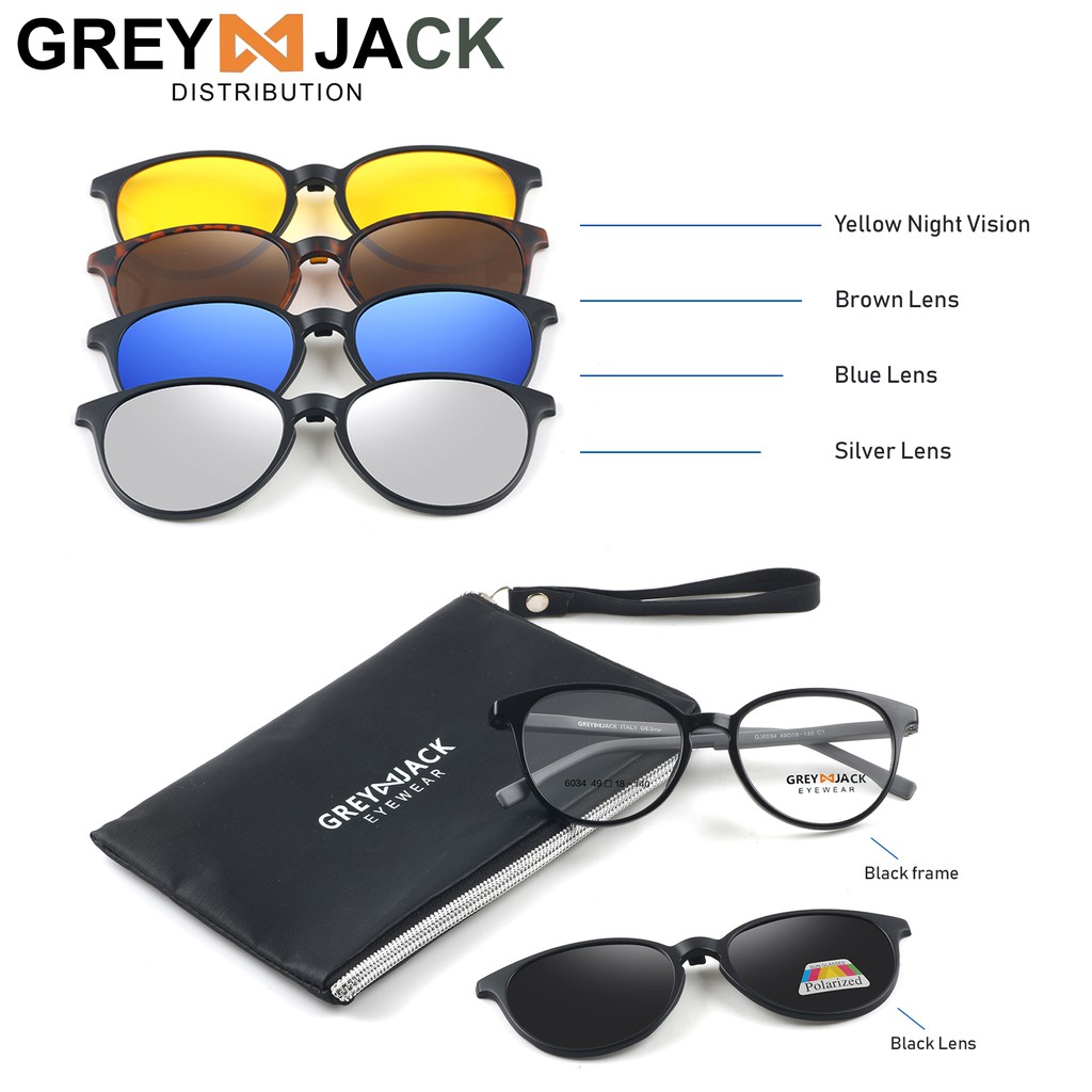 

Grey Jack Kacamata Clip on Pria dan Wanita 6034