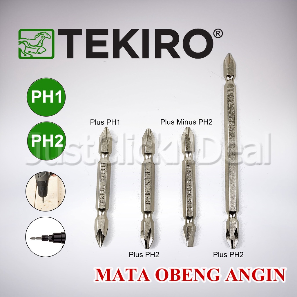 Jual Tekiro Mata Obeng Angin Plus Minus Ph Ph Double Ended Bits