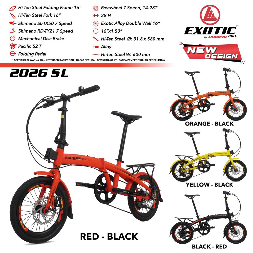 SEPEDA LIPAT 16 EXOTIC 2026 SL