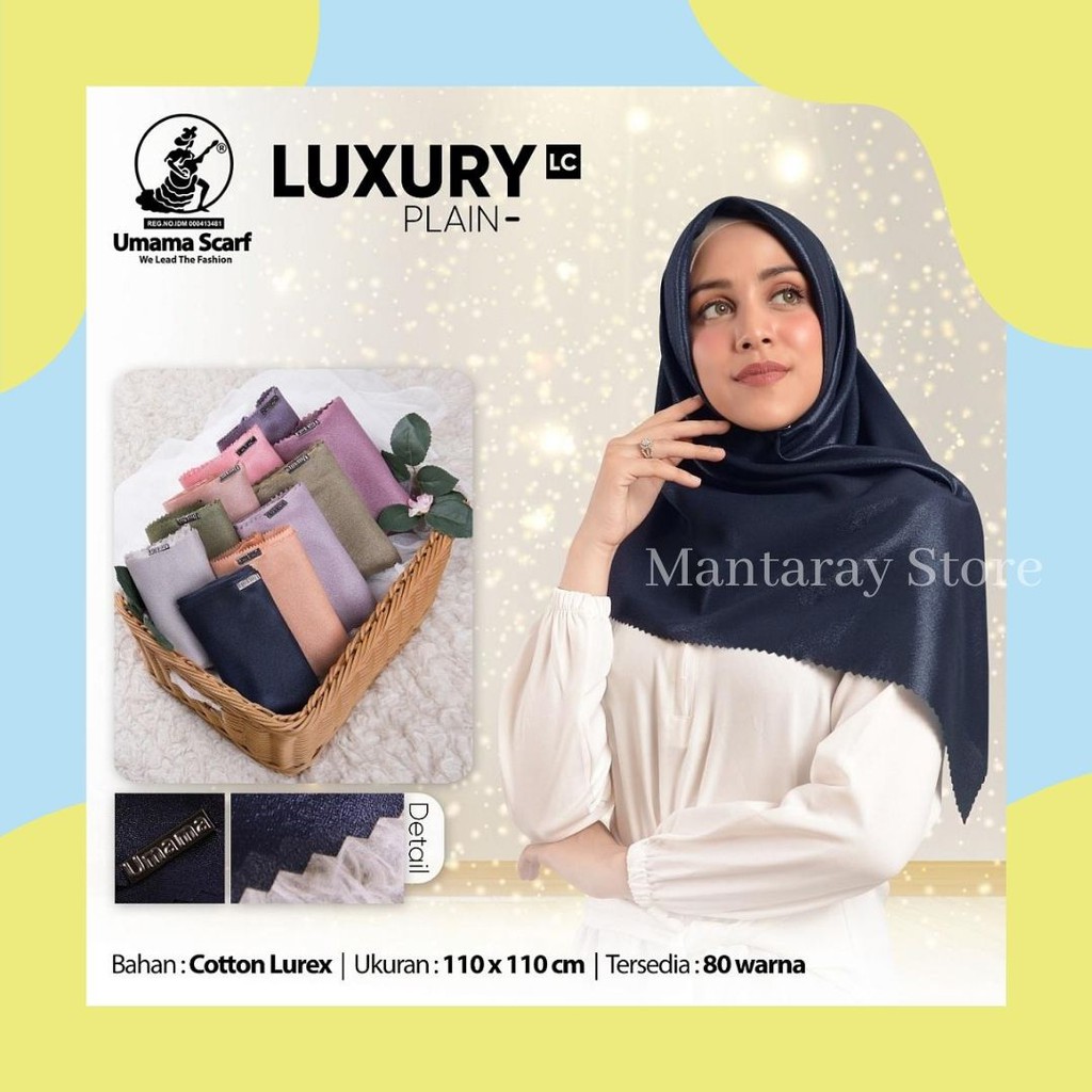 Jilbab Umama / Kerudung / Hijab Segi Empat Luxury Plain UM1