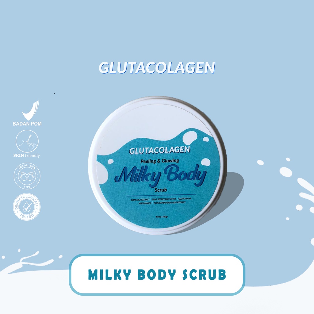 Body Scrub Whitening Glutacolagen Milky Body Scrub