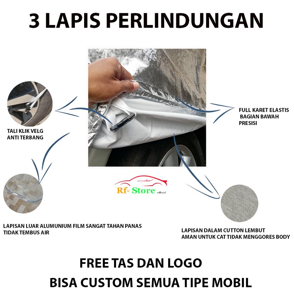 XTRA OUTDOOR PREMIUM Body Cover Mobil jazz Sarung mobil jazz/jazz lama/jazz rs/jazz gd3/jazz ge8/jazz idsi/jazz baru/new jazz/all new jazz