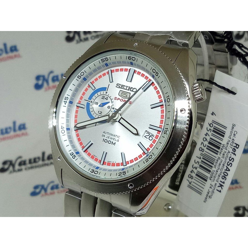 Seiko 5 Sports SSA061K1 Automatic Silver Dial - Jam Tangan Pria SSA061