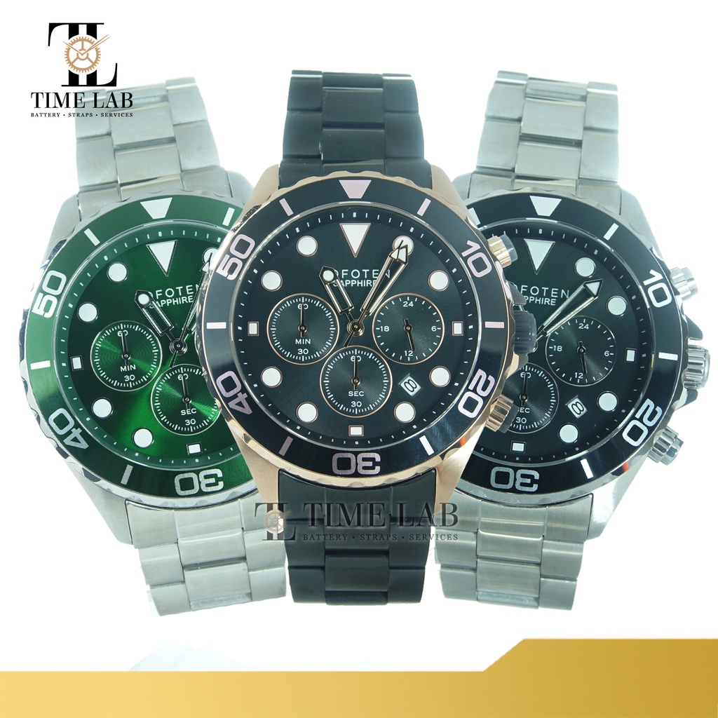 JAM TANGAN LOFOTEN ORIGINAL BERGARANSI F-6521MC / F 6521MC PRIA STAINLESS STEEL & SAPPHIRE GLASS