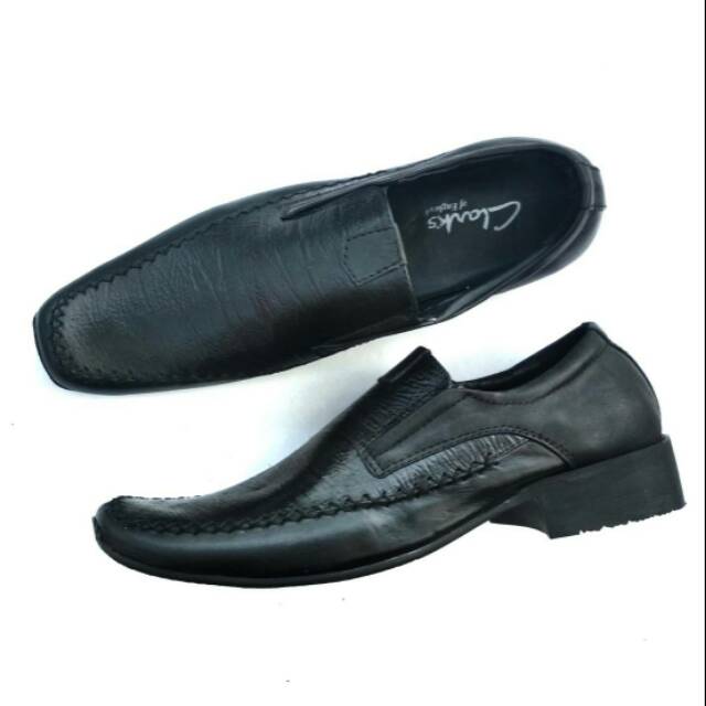 (Bayar Ditempat) SM sepatu pantofel pria clarks leather formal kantor murah terbaru