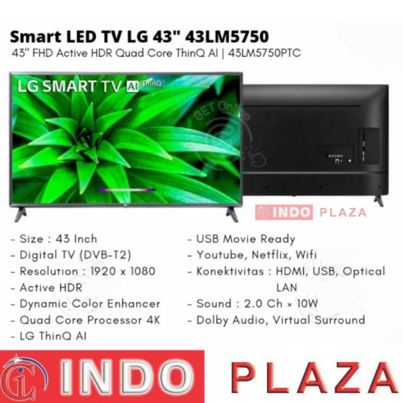 SMART TV LG 43 LM5750PTC FULL HD (Khusus Medan)