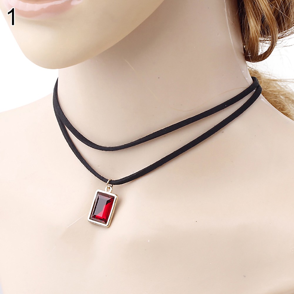 OneWorld@ Pendant Double Layers Chain Choker Short Necklace