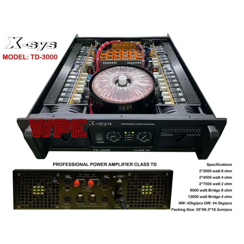 power audio x-sys td3000 td 3000 xsys class td