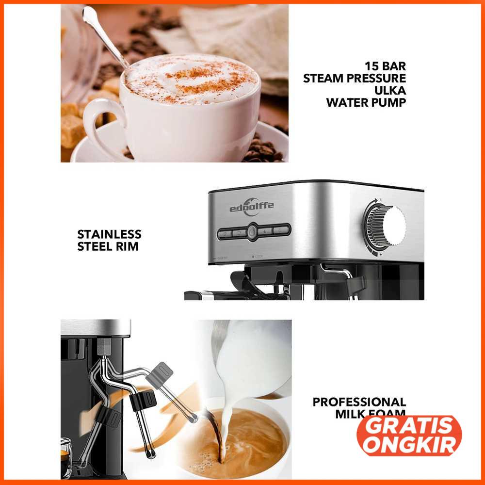 Mesin Kopi Semi Automatic Italian Coffee 15 Bar MD 2009