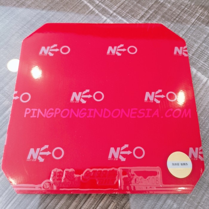 Dv02B Dhs Hurricane 3 Neo Soft - Rubber/Karet Pingpong Tenis Meja Bat Bet - Merah H.38 Gr02G0R0
