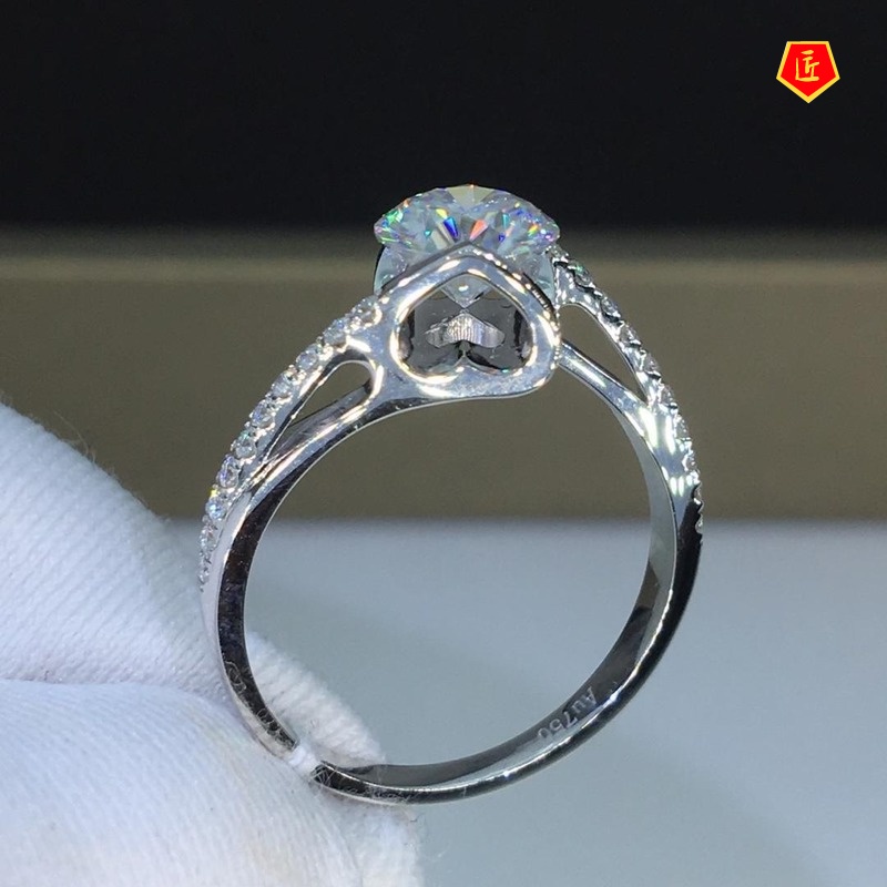 [Ready Stock]Fashion Creative Bright Moissanite Twisted Ring for Women