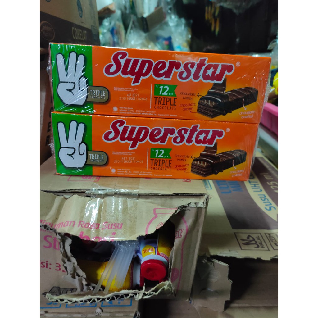 

WAFER COKLAT SUPER STAR TRIPLE COKLAT 18 GRAM