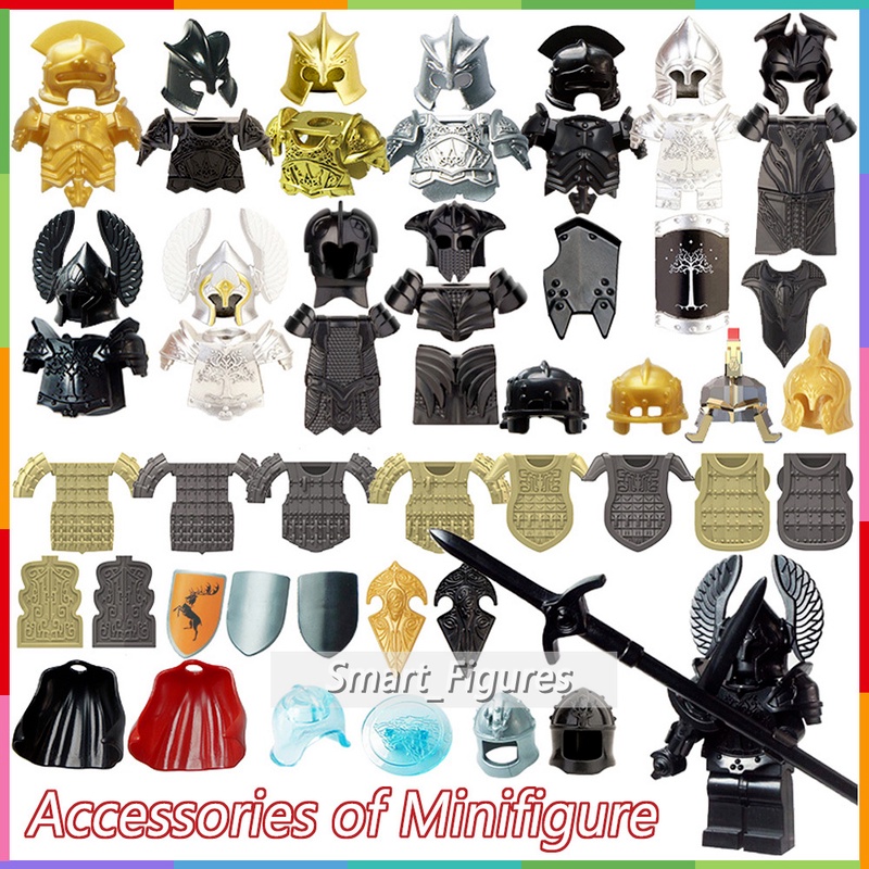 Mainan Miniatur Figure Perisai Helm Jubah Armor Mini Untuk Koleksihadiah Diy