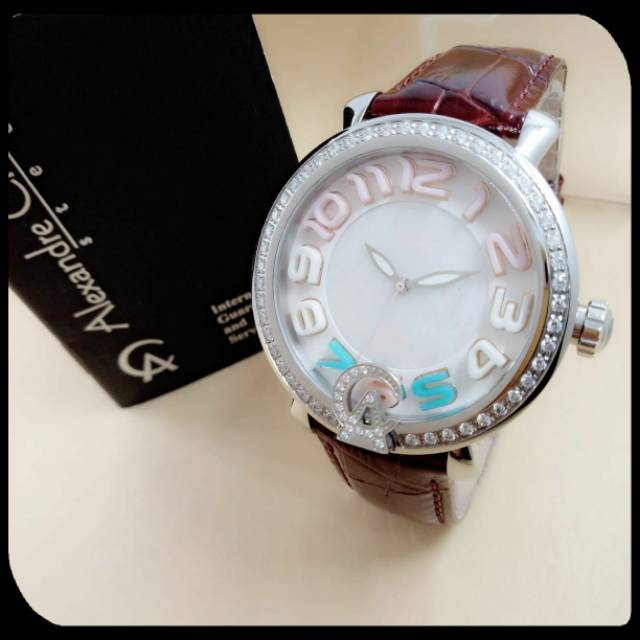 Jam Tangan Wanita Alexander Christie AC2391 Silver Mata Coklat