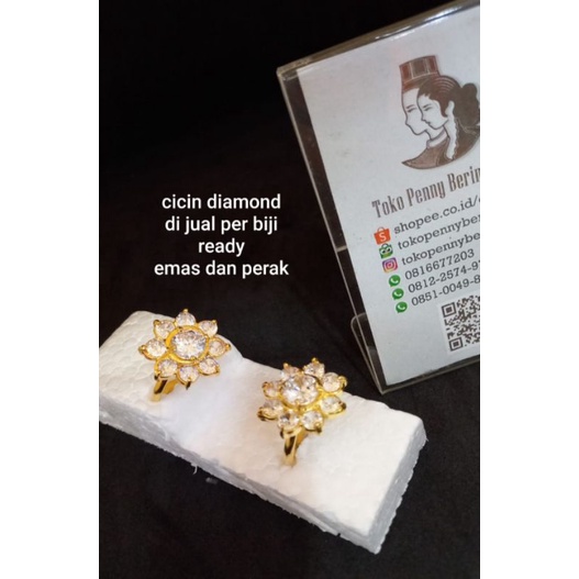 Cincin pengantin tanam diamon