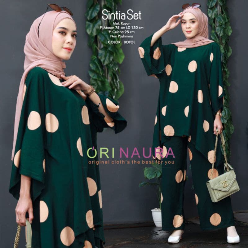 One Set Jumbo Wanita Waka Waka Rayon Premium Setelan Wanita Lengan Pendek Busui Set Rayon Kekinian