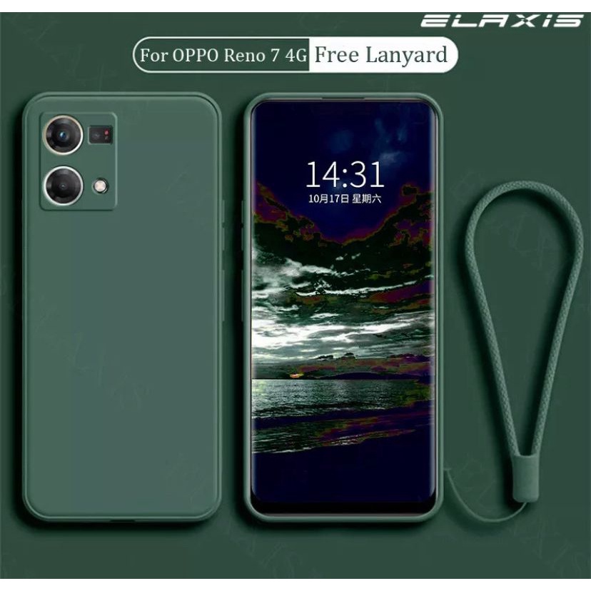 Case Oppo Reno 7 4G 6 4G 4F A16 A74 4G 5G A54 A15S Soft Case Terbaru Tali Lanyard Candy Cover Silikon Casing Handphone