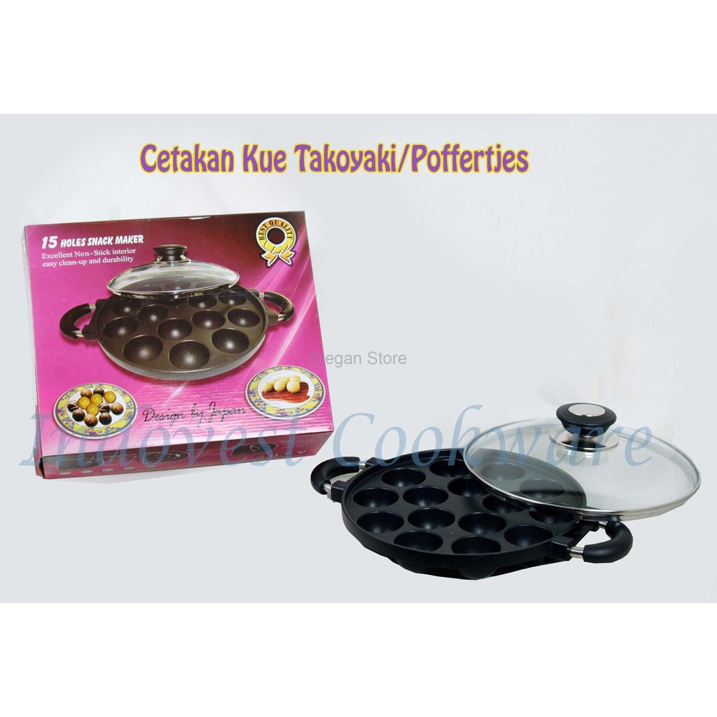 ORI CETAKAN KUE TAKOYAKI POFFERTJES 15 LUBANG