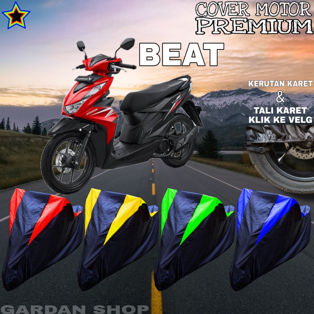 Sarung Motor BEAT Hitam KOMBINASI Body Cover Penutup Beat PREMIUM